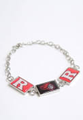Rutgers Scarlet Knights Womens 3 Rectangle Charm Bracelet - Red