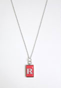 Rutgers Scarlet Knights Womens Rectangle Charm Necklace - Red