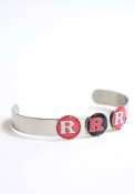 Rutgers Scarlet Knights Womens 3 Charm Bangle Bracelet - Red
