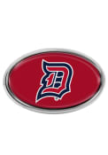 Duquesne Dukes Domed Oval Car Emblem - Red