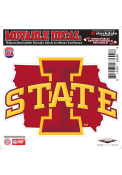 Iowa State Cyclones State Shape Team Color Auto Decal - Cardinal