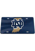 Notre Dame Fighting Irish State Shape Team Color Car Accessory License Plate