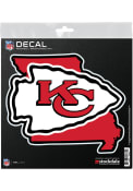 Kansas City Chiefs 6x6 Repositionable State Shape Logo Auto Decal - Red