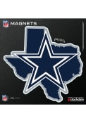 Dallas Cowboys 6x6 State Shape Logo Car Magnet - Navy Blue