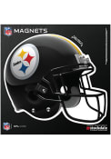 Pittsburgh Steelers 6x6 3D Helmet Car Magnet - Black