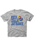 Kansas Jayhawks Youth Grey Left Align T-Shirt