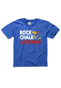 Kansas Jayhawks Youth Blue Fight Strong T-Shirt