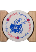 Kansas Jayhawks Julia Gash 4 Pack Stone Coaster
