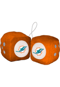Sports Licensing Solutions Miami Dolphins Team Logo Fuzzy Dice - Orange