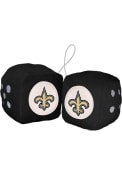 Sports Licensing Solutions New Orleans Saints Team Logo Fuzzy Dice - Black