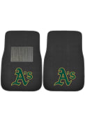 Sports Licensing Solutions Oakland Athletics 2 Piece Embroidered Car Mat - Black