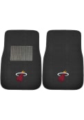 Sports Licensing Solutions Miami Heat 2 Piece Embroidered Car Mat - Black