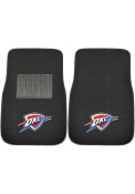 Sports Licensing Solutions Oklahoma City Thunder 2 Piece Embroidered Car Mat - Black