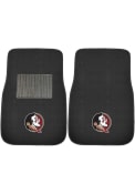 Sports Licensing Solutions Florida State Seminoles 2 Piece Embroidered Car Mat - Black