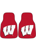 Sports Licensing Solutions Wisconsin Badgers 2-Piece Carpet Car Mat - Red