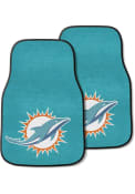 Sports Licensing Solutions Miami Dolphins 2-Piece Carpet Car Mat - Teal