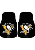 Sports Licensing Solutions Pittsburgh Penguins 2-Piece Carpet Car Mat - Black
