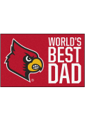 Louisville Cardinals Worlds Best Dad 19x30 Starter Interior Rug