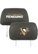 Sports Licensing Solutions Pittsburgh Penguins 10x13 Head Rest Auto Head Rest Cover - Black