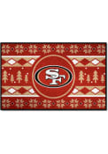 San Francisco 49ers 19x30 Holiday Sweater Starter Interior Rug
