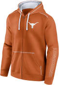 Texas Longhorns Blocked Fleece Full Zip Jacket - Burnt Orange