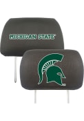 Sports Licensing Solutions Michigan State Spartans Universal Auto Head Rest Cover - Black