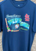 St Louis Cardinals Tommy Bahama Play Ball Fashion T Shirt - Navy Blue