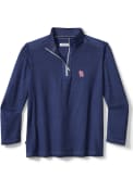 St Louis Cardinals Tommy Bahama Sport On Deck 1/4 Zip Pullover - Navy Blue