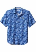 Kansas Jayhawks Tommy Bahama Sport Jungle Shade Silk Camp Dress Shirt - Blue