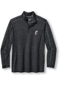 Tommy Bahama Mens Black Cincinnati Bearcats Islandzone Player Qtr Zip Pullover