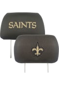 Sports Licensing Solutions New Orleans Saints 10x13 Auto Head Rest Cover - Black