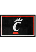Black Cincinnati Bearcats 4x6 Plush Interior Rug