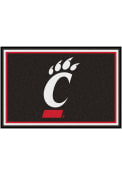 Black Cincinnati Bearcats 5x8 Plush Interior Rug