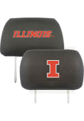 Sports Licensing Solutions Illinois Fighting Illini 10x13 Auto Head Rest Cover - Black