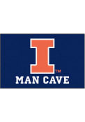 Illinois Fighting Illini 19x30 Man Cave Starter Interior Rug