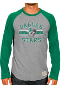 Original Retro Brand Dallas Stars Grey Baseball Raglan Fashion Tee