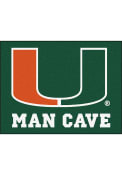 Miami Hurricanes 34x42 Man Cave All Star Interior Rug