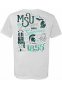 Michigan State Spartans Womens White Local Unisex Tee