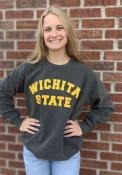 Wichita State Shockers Womens Simple Crew Sweatshirt - Charcoal