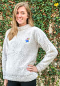 Kansas Jayhawks Womens Sherpa Crew Sweatshirt - White