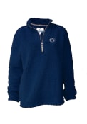 Penn State Nittany Lions Womens Sherpa 1/4 Zip Pullover - Navy Blue