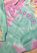 St. Louis Womens Rainbow Tie Dye Long Sleeve Light Weight Hood
