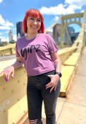 Pittsburgh Women's Purple Yinz Cropped Short Sleeve T-Shirt