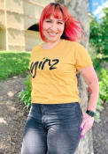Pittsburgh Women's Gold Yinz Cropped Short Sleeve T-Shirt