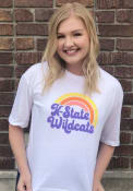 K-State Wildcats Womens Rainbow T-Shirt - White