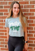 Philadelphia Women's Stonewash Green Philly Fine Cropped Short Sleeve T-Shirt