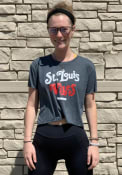St. Louis Women's Denim Vibes Cropped Short Sleeve T-Shirt