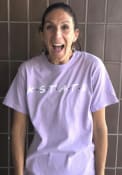 K-State Wildcats Womens Wordmark Dots T-Shirt - Lavender