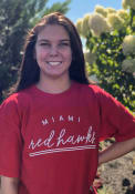 Miami RedHawks Womens New Basic T-Shirt - Red