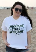 Michigan State Spartans Womens Star T-Shirt - White